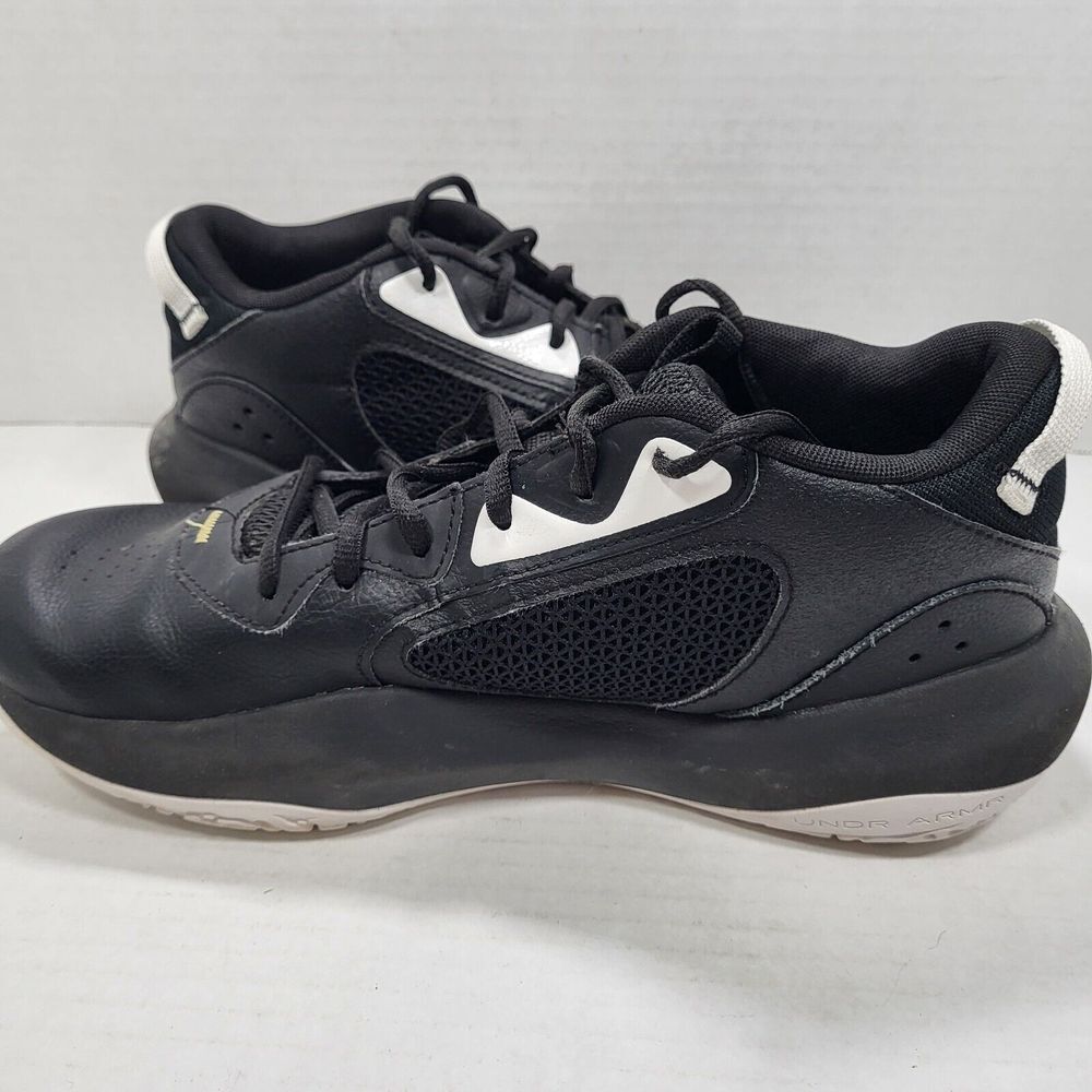 Under Armour Lockdown 6 Men's 10.5 Women's 12 Black Gold Basketball Shoes - Picture 9 of 12